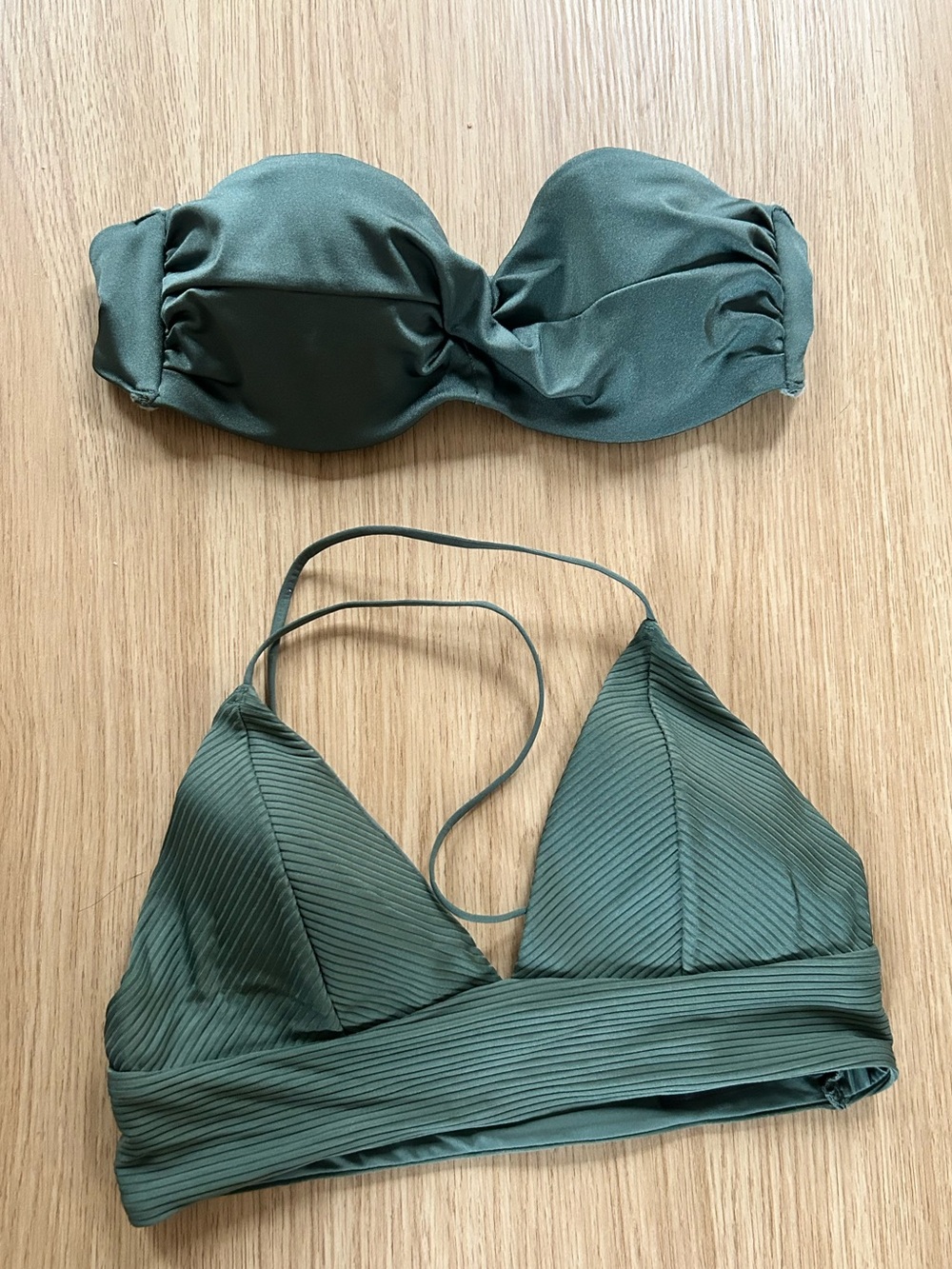 H&M | Olive Green Women's Bikini Set Tops